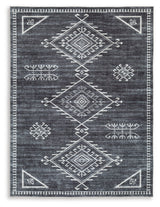 Arloman Black/Cream/Gray 5' x 7' Rug by Ashley at Eve Furniture