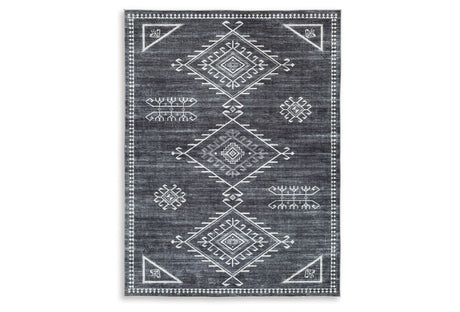 Arloman Black/Cream/Gray 5' x 7' Rug by Ashley at Eve Furniture