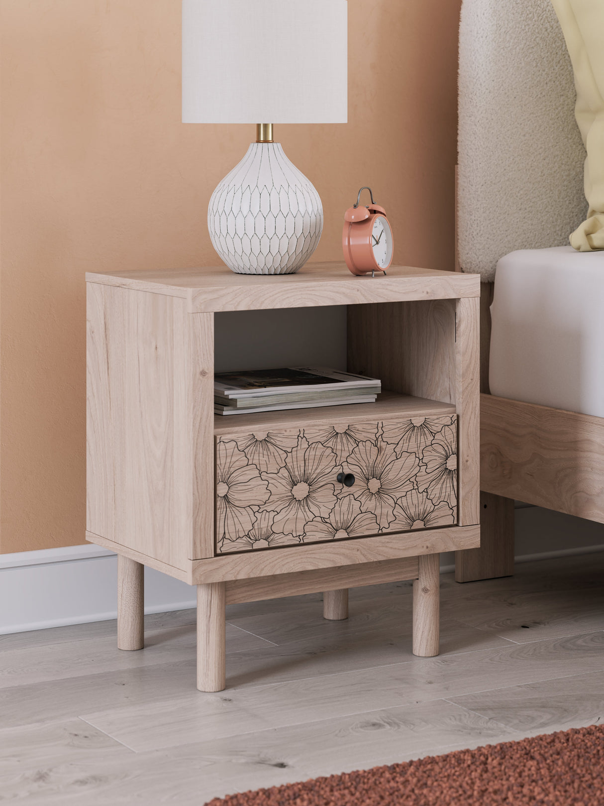 Arloster Tan Nightstand by Ashley at Eve Furniture