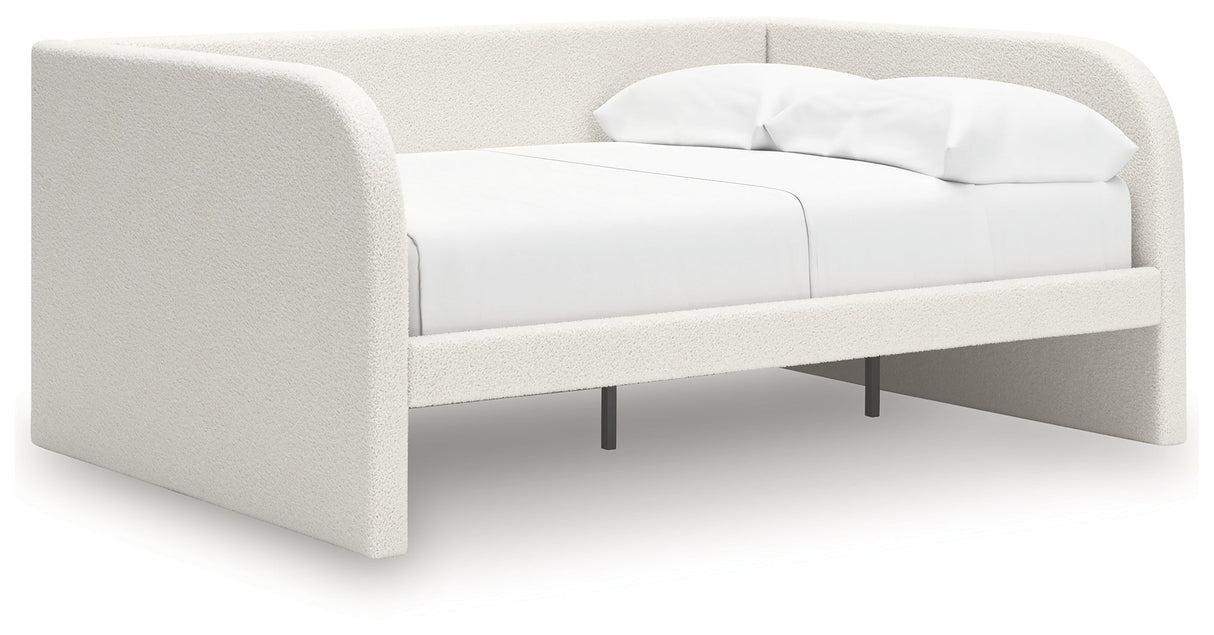 Arloster Tan/White Full Upholstered Day Bed by Ashley at Eve Furniture