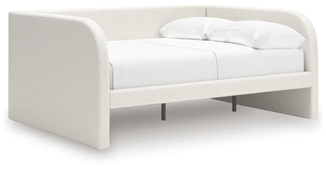 Arloster Tan/White Full Upholstered Day Bed by Ashley at Eve Furniture