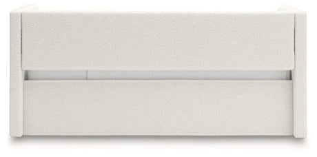 Arloster Tan/White Full Upholstered Day Bed with Storage by Ashley at Eve Furniture