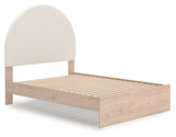 Arloster Tan/White Full Upholstered Platform Bed by Ashley at Eve Furniture