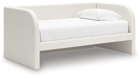 Arloster Tan/White Twin Upholstered Day Bed by Ashley at Eve Furniture