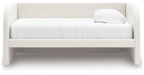 Arloster Tan/White Twin Upholstered Day Bed by Ashley at Eve Furniture