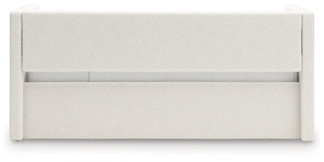 Arloster Tan/White Twin Upholstered Day Bed by Ashley at Eve Furniture