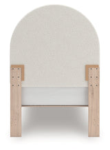 Arloster Tan/White Twin Upholstered Platform Bed by Ashley at Eve Furniture