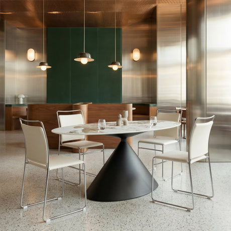 Armana White & Brown Dining Table by Zuomod at Eve Furniture