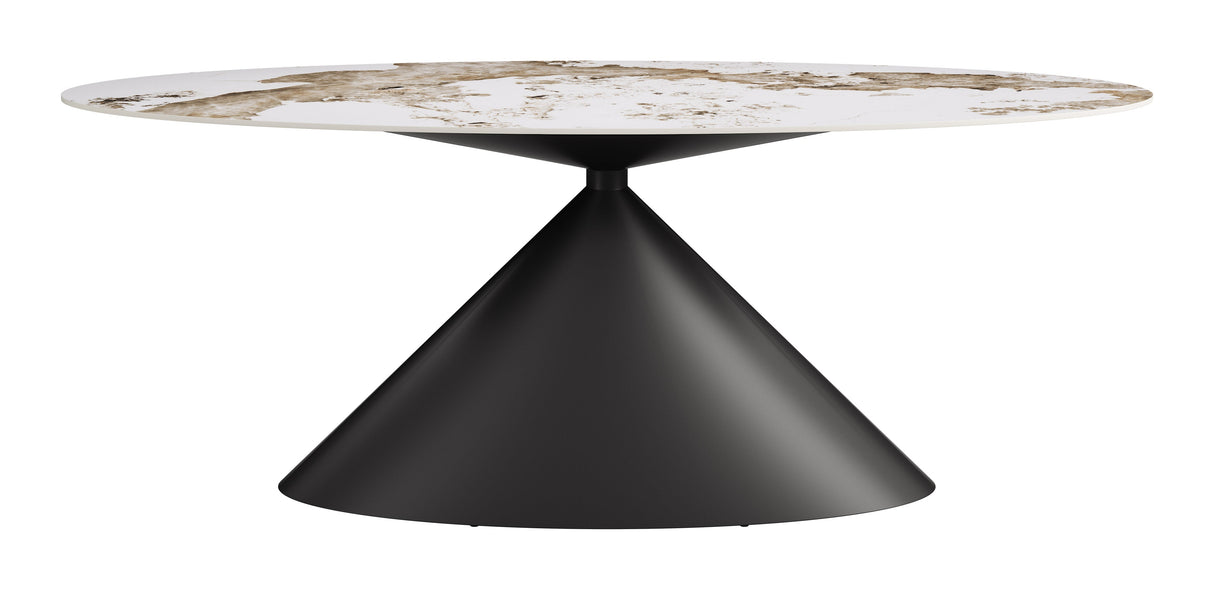 Armana White & Brown Dining Table by Zuomod at Eve Furniture