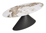 Armana White & Brown Dining Table by Zuomod at Eve Furniture