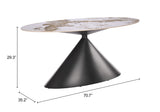 Armana White & Brown Dining Table by Zuomod at Eve Furniture