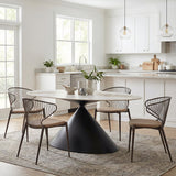 Armana White & Brown Dining Table by Zuomod at Eve Furniture