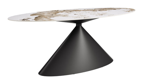Armana White & Brown Dining Table by Zuomod at Eve Furniture
