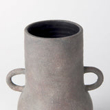 Armani 10.4H Brown-Gray Double Ear Ceramic Vase by Mercana at Eve Furniture