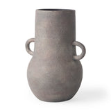 Armani 10.4H Brown-Gray Double Ear Ceramic Vase by Mercana at Eve Furniture