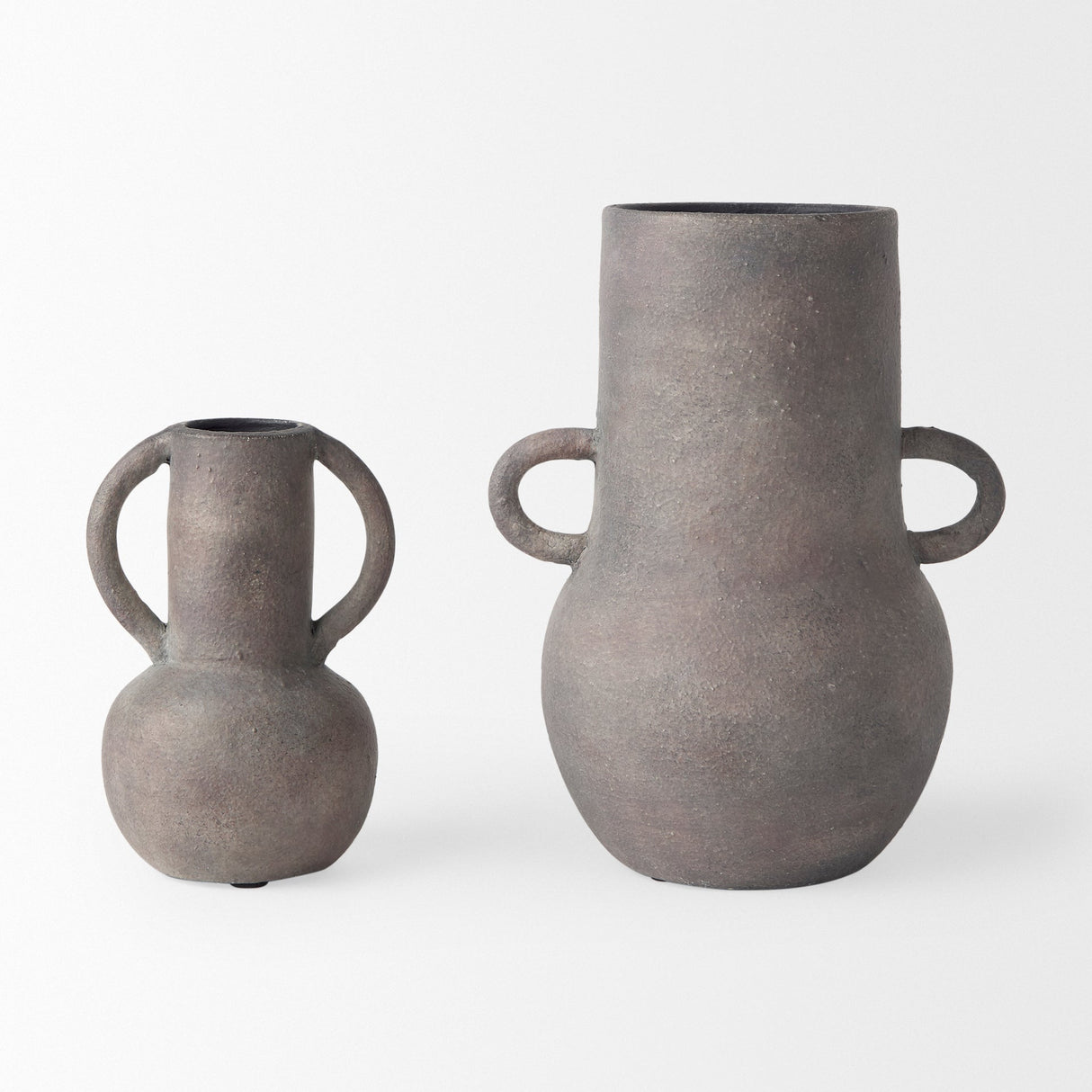 Armani 6.7H Brown-Gray Double Ear Vase by Mercana at Eve Furniture
