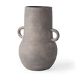 Armani Brown-Gray Double Ear Ceramic Vase by Mercana at Eve Furniture
