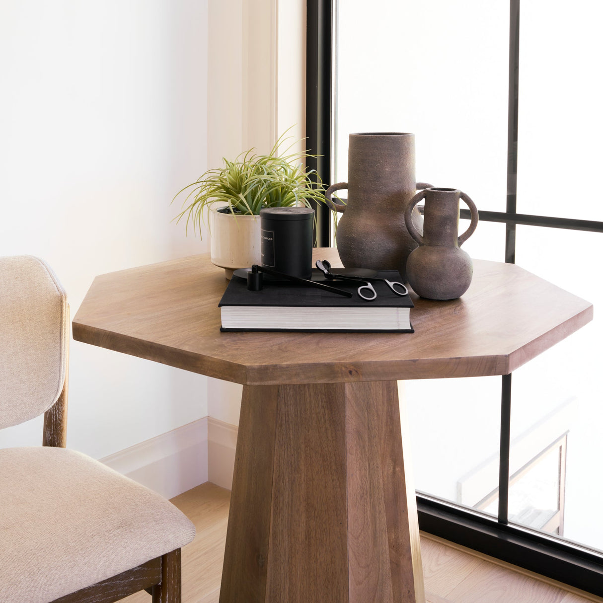 Armani Brown-Gray Double Ear Vase by Mercana at Eve Furniture