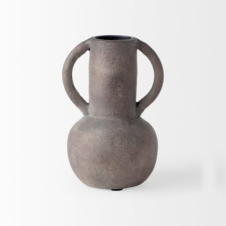Armani Brown-Gray Double Ear Vase by Mercana at Eve Furniture