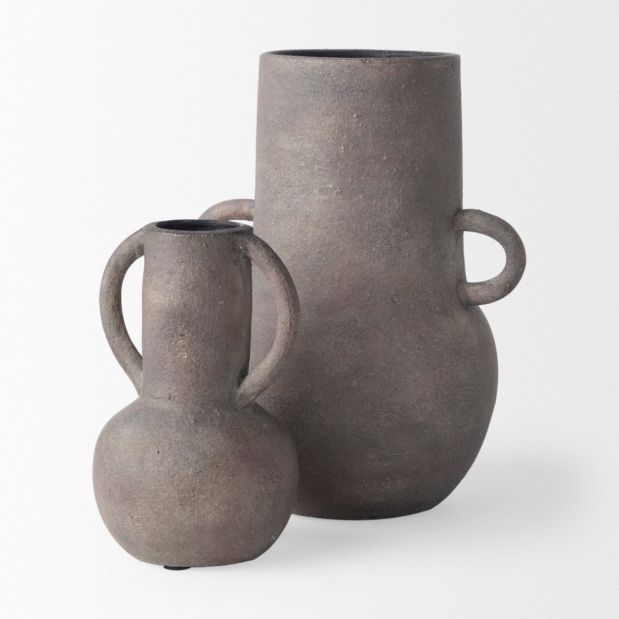 Armani Brown-Gray Double Ear Vase by Mercana at Eve Furniture