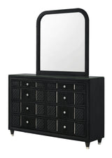 Armany Black Dresser Mirror by Crown Mark at Eve Furniture