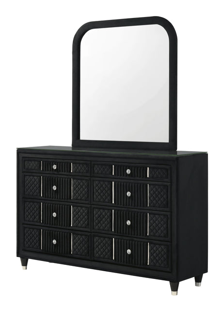Armany Black Dresser Mirror by Crown Mark at Eve Furniture