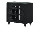 Armany Black Nightstand by Crown Mark at Eve Furniture