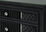 Armany Black Upholstered Wingback Panel Bedroom Set by Crown Mark at Eve Furniture