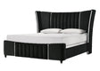 Armany Black Upholstered Wingback Panel King Bed by Crownmark at Eve Furniture