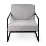 Armelle Gray Fabric Seat W/Black Metal Frame Accent Chair by Mercana at Eve Furniture