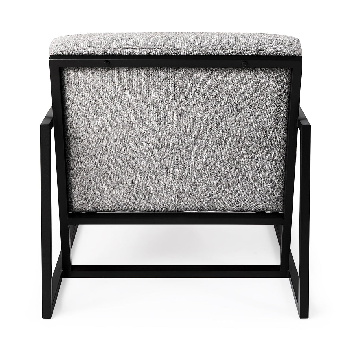 Armelle Gray Fabric Seat W/Black Metal Frame Accent Chair by Mercana at Eve Furniture