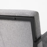 Armelle Gray Fabric Seat W/Black Metal Frame Accent Chair by Mercana at Eve Furniture