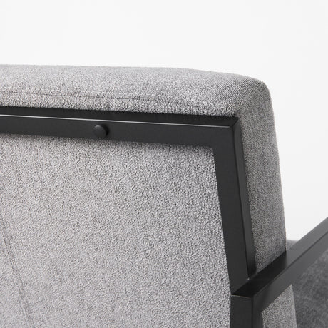 Armelle Gray Fabric Seat W/Black Metal Frame Accent Chair by Mercana at Eve Furniture