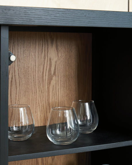 Armenleigh Black/Brown Accent Cabinet by Ashley at Eve Furniture