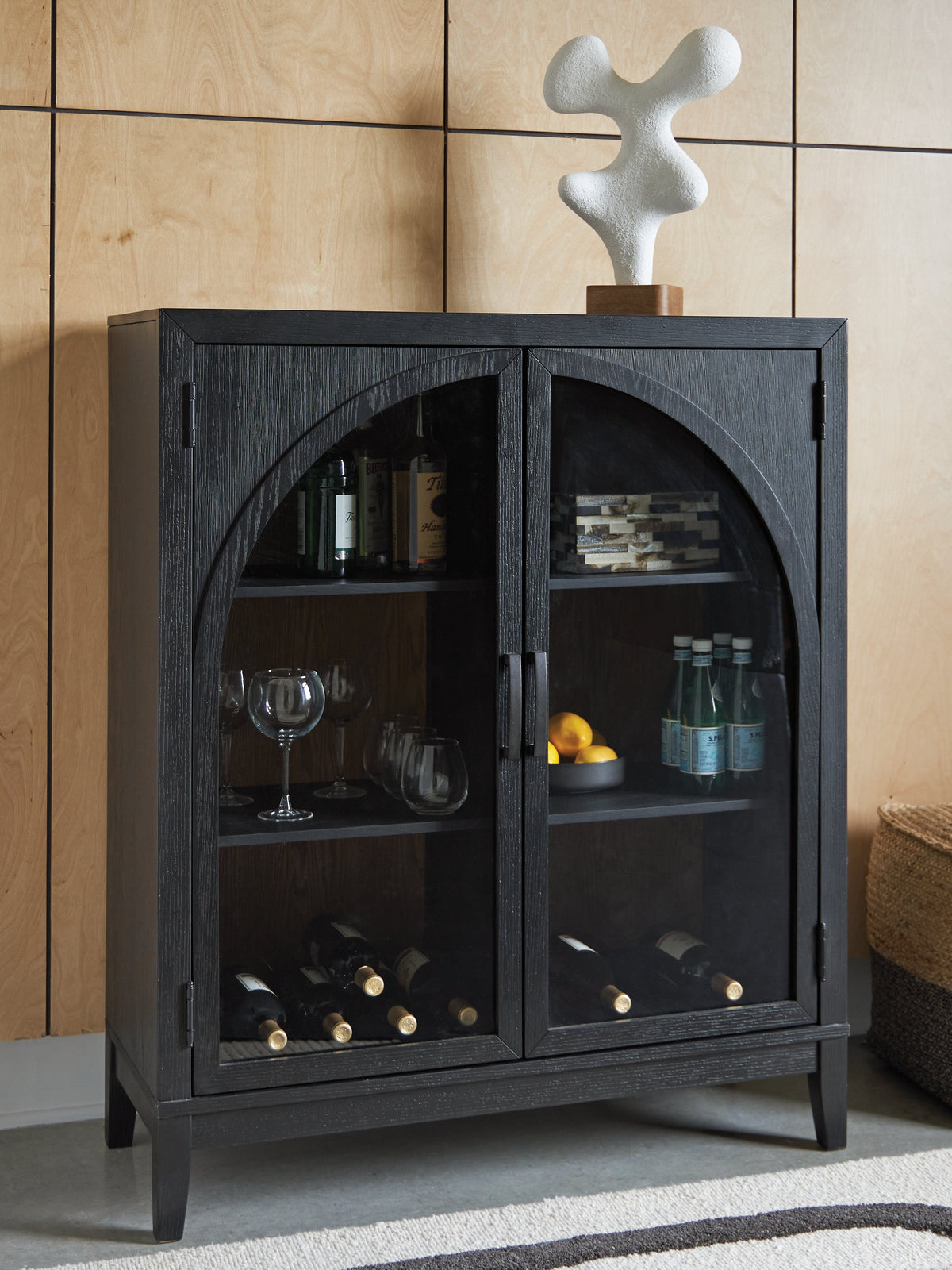 Armenleigh Black/Brown Accent Cabinet by Ashley at Eve Furniture