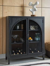Armenleigh Black/Brown Accent Cabinet by Ashley at Eve Furniture