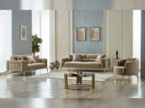 Armoni Beige 3-pieces (Sofa & Loveseat & Chair) Living Room Set by Furnia at Eve Furniture