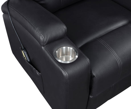 Armstrong Black Upholstered Power Lift Massage Recliner by Coaster at Eve Furniture