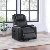 Armstrong Black Upholstered Power Lift Massage Recliner by Coaster at Eve Furniture