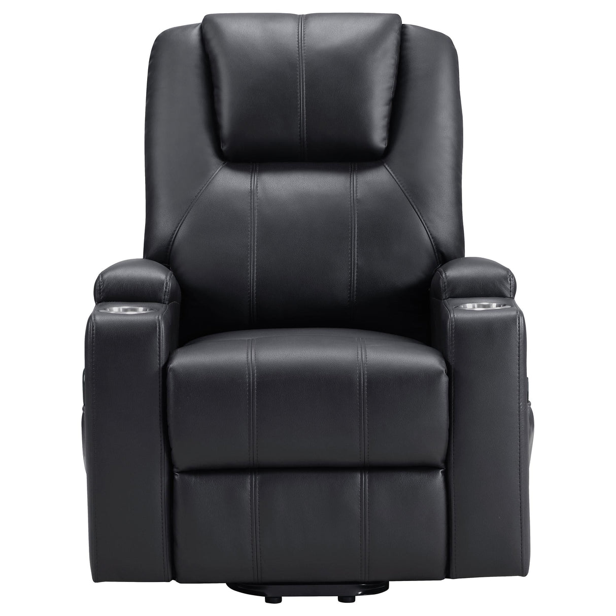 Armstrong Black Upholstered Power Lift Massage Recliner by Coaster at Eve Furniture