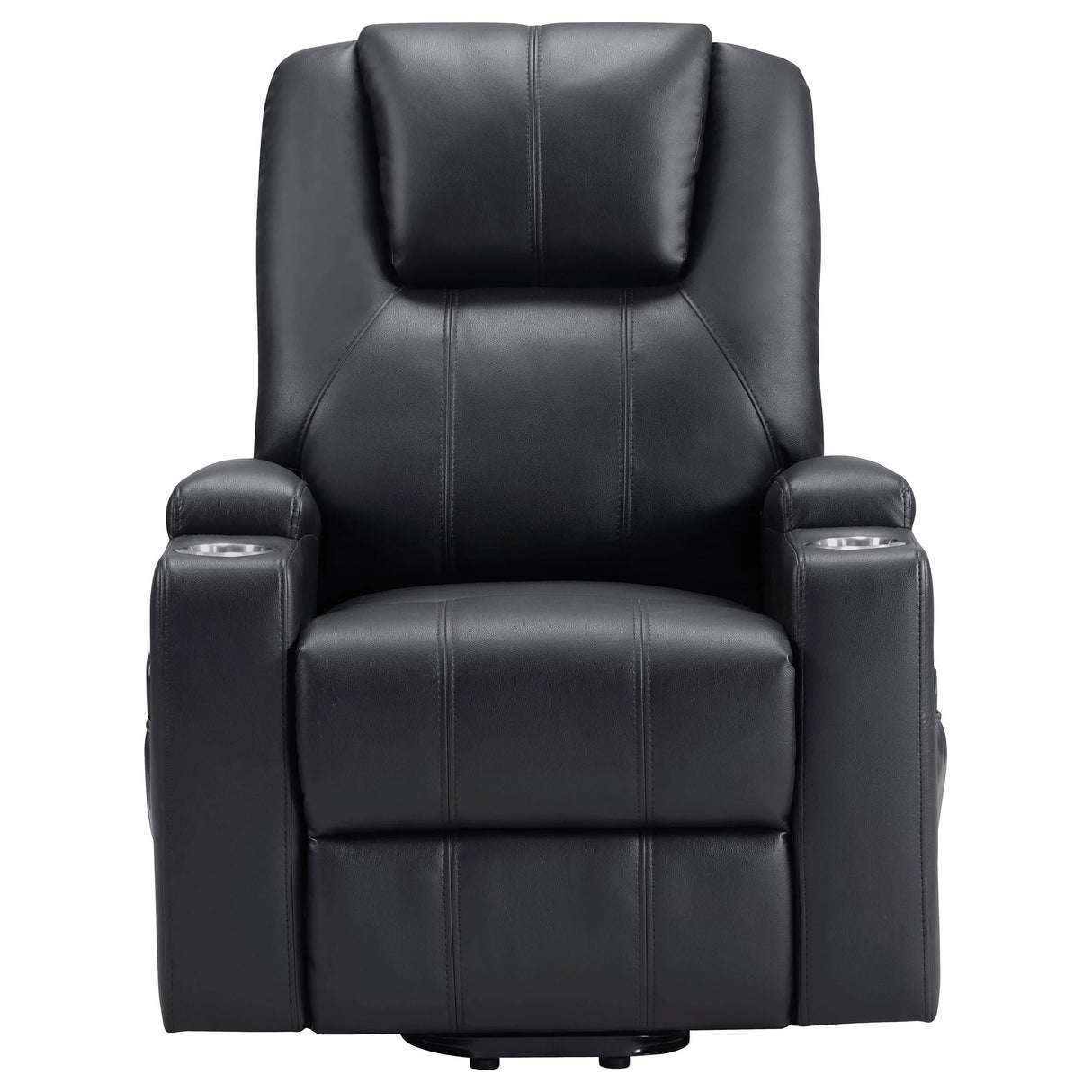 Armstrong Black Upholstered Power Lift Massage Recliner by Coaster at Eve Furniture