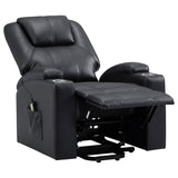 Armstrong Black Upholstered Power Lift Massage Recliner by Coaster at Eve Furniture