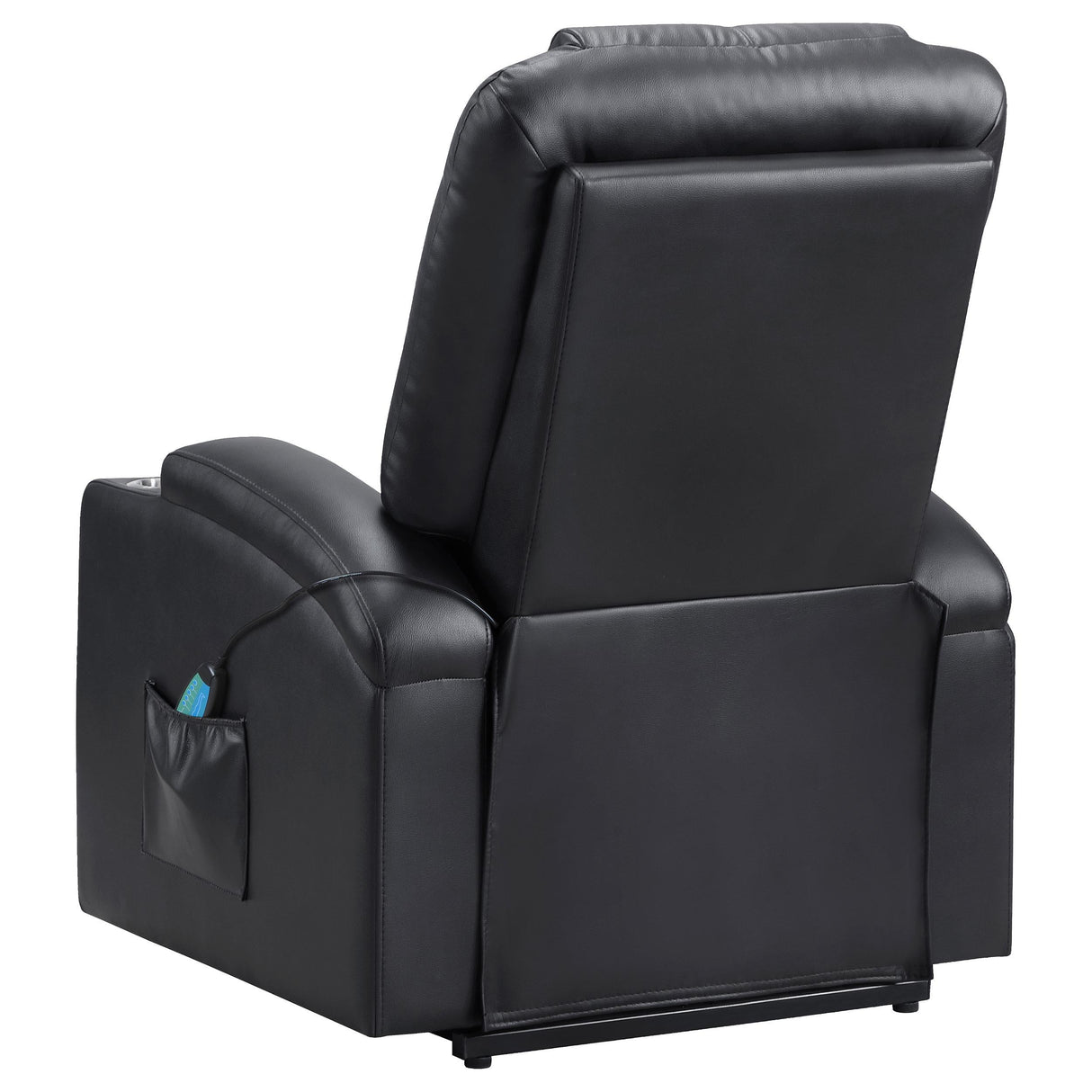 Armstrong Black Upholstered Power Lift Massage Recliner by Coaster at Eve Furniture