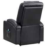 Armstrong Black Upholstered Power Lift Massage Recliner by Coaster at Eve Furniture