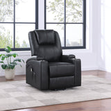 Armstrong Black Upholstered Power Lift Massage Recliner by Coaster at Eve Furniture