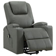 Armstrong Gray Upholstered Power Lift Massage Recliner by Coaster at Eve Furniture