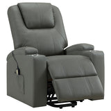 Armstrong Gray Upholstered Power Lift Massage Recliner by Coaster at Eve Furniture