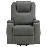 Armstrong Gray Upholstered Power Lift Massage Recliner by Coaster at Eve Furniture