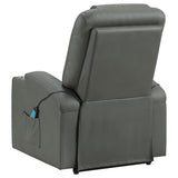 Armstrong Gray Upholstered Power Lift Massage Recliner by Coaster at Eve Furniture