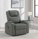 Armstrong Gray Upholstered Power Lift Massage Recliner by Coaster at Eve Furniture